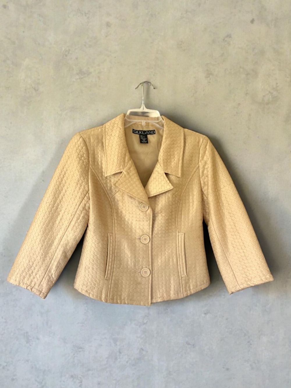 Women's Silkland Short Jacket Yellow Gold SMALL